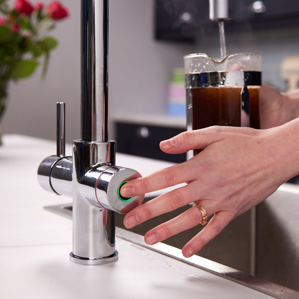 Ellsi Impromta Biometric 3in1 Instant Boiling Water Tap With Boiler & Filter CHROME PDT-001078-215(BIO)-52 LS21