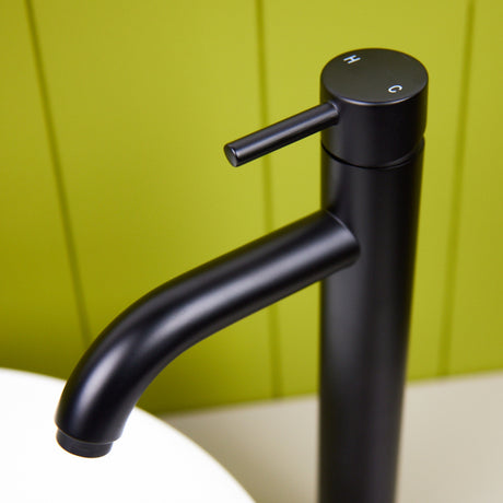 Ellsi Bounce Tall Mono Basin Mixer Tap MATT BLACK PDT-000697 LS3