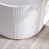 Bathmegastore Sophia Acrylic Back To Wall Rippled Freestanding Bath L1700 x W800mm Polished White BMSOPHIA-BATH-WHITE-1700-WASTE-WHITE LS6