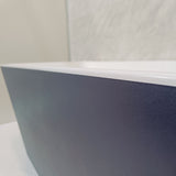 Bathmegastore Julie Acrylic Back To Wall Freestanding Bath L1500 x W750mm Painted Eggshell BMJULIE-BATH-PAINTED-1500-WASTE-WHITE LS4
