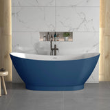 Bathmegastore Doris Acrylic Freestanding Bath L1750 x W750mm Polished White BMDORIS-BATH-PAINTED-1750-WH-WASTE LSP1
