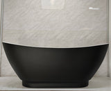 Bathmegastore Doris Acrylic Freestanding Bath L1750 x W750mm Polished White BMDORIS-BATH-PAINTED-1750-WH-WASTE LSP2