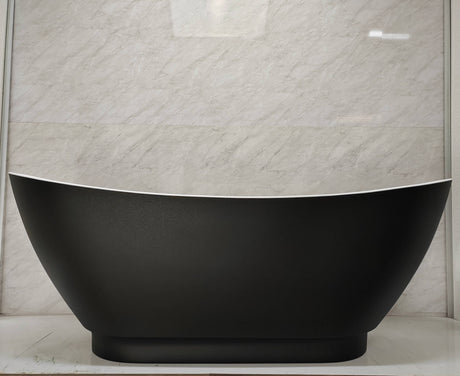 Bathmegastore Doris Acrylic Freestanding Bath L1750 x W750mm Polished White BMDORIS-BATH-PAINTED-1750-WH-WASTE LSP2