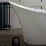 Bathmegastore Marilyn Acrylic Freestanding Slipper Bath L1680 x W730mm Polished White BMMARILYN-BATH-WHITE-1680-WASTE-WHITE LS
