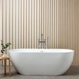 Bathmegastore Elizabeth Acrylic Freestanding Bath L1700 x W750mm Polished White BMELIZABETH-BATH-WHITE-1700-WASTE-WHITE LS1
