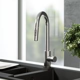 Ellsi Cato Pull-Out Single Lever Kitchen Mixer Tap BRUSHED STEEL CAT-01-BS LS