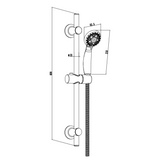 Ellsi Dew Round Shower Set Chrome LD