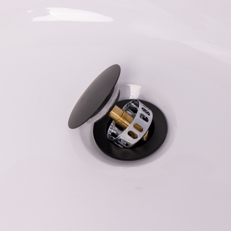 Ellsi Easy Clean Click Clack Bath Waste & Overflow MATT BLACK ECBW001MB LS3