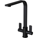 Ellsi Eben Twin Lever Kitchen Mixer Tap MATT BLACK EBE-01-MB