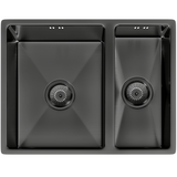 Ellsi Elite 1.5 Bowl Stainless Steel Undermount Kitchen Sink Gun Metal 555mm x 440mm GUN METAL PDT-000664_1