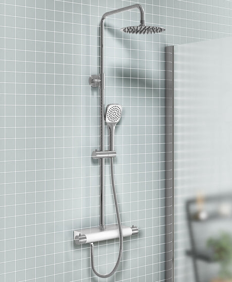 Ellsi Garda 2 Outlet Exposed Cool-Touch Thermostatic Shower Set Chrome SK-03-CH LS