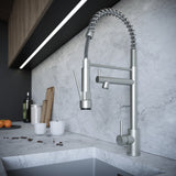 Ellsi Grande Spring Style Pull-Out Single Lever Kitchen Mixer Tap BRUSHED STEEL GRA-01-BS LS