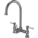 Ellsi Bishop Bridge 3in1 Instant Boiling Water Tap With Boiler & Filter - White Ceramic Levers CHROME HWT-KIT-03-CH