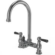 Ellsi Bishop Bridge 3in1 Instant Boiling Water Tap With Boiler & Filter - Black Ceramic Levers CHROME HWT-KIT-04-CH