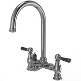 Ellsi Bishop Bridge 3in1 Instant Boiling Water Tap With Boiler & Filter - Black Ceramic Levers CHROME HWT-KIT-04-CH