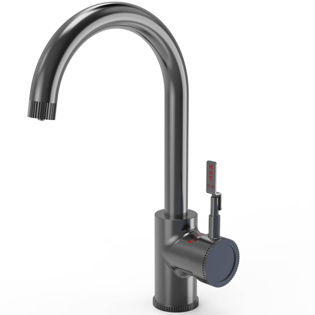 Ellsi Firm Single Lever 3in1 Instant Boiling Water Tap With Boiler & Filter GUN METAL HWT-KIT-10-GM