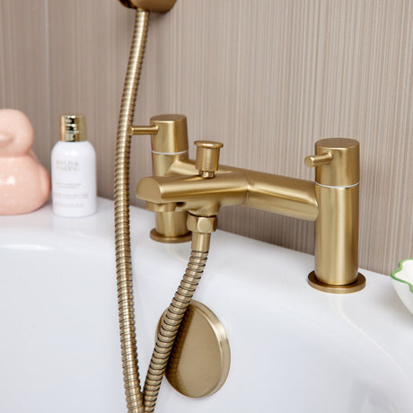 Ellsi Juke Bath Shower Mixer Tap & Shower Kit BRUSHED BRASS JUK-02-BB LS2