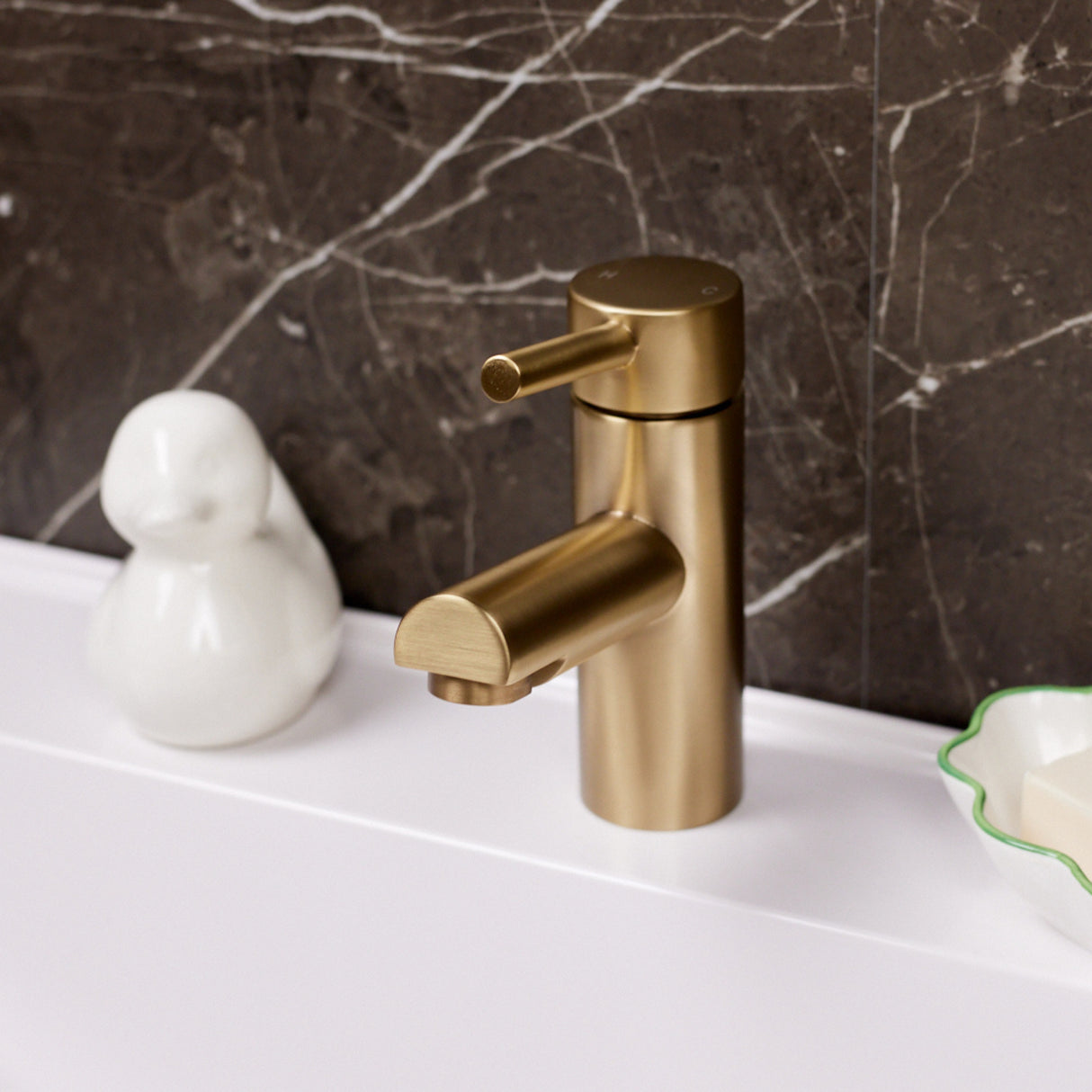 Ellsi Juke Mono Basin Mixer Tap BRUSHED BRASS JUK-01-BB LS1
