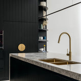 Meir Piccola Pull-Out Single Lever Kitchen Mixer Tap Tiger Bronze MK17-PVDBB LS