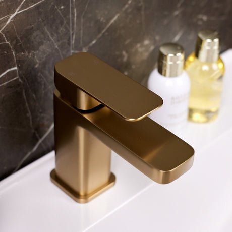 Ellsi Lanza Mono Basin Mixer Tap BRUSHED BRASS LAN-01-BB LS2