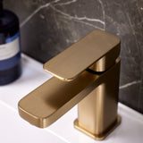 Ellsi Lanza Mono Basin Mixer Tap BRUSHED BRASS LAN-01-BB LS3