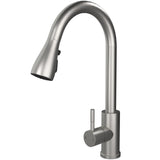 Ellsi Luxr Pull-Out Single Lever Kitchen Mixer Tap BRUSHED STEEL LUX-01-BS_1
