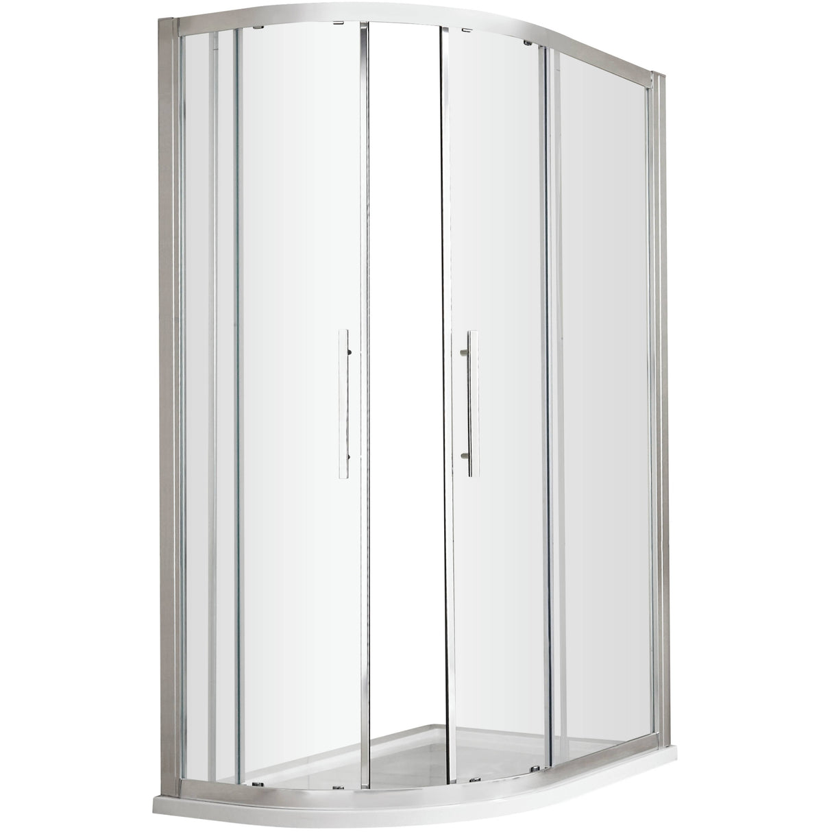 Hudson Reed Apex Offset Quadrant Shower Enclosure, Chrome, 8mm Glass M1280Q-E8