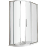 Hudson Reed Apex Offset Quadrant Shower Enclosure, Chrome, 8mm Glass M1280Q-E8