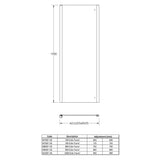 Hudson Reed Apex Shower Side Panel Chrome, 8mm Glass M76EP-E8 LD