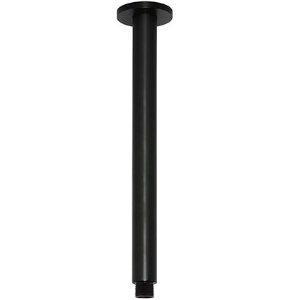Meir Round Ceiling Shower Arm 300mm Matt Black MA07-300