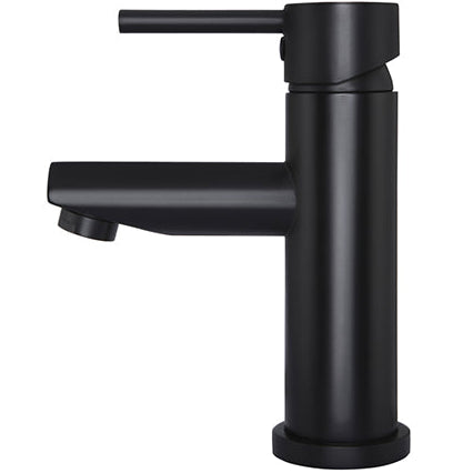 Meir Round Mono Basin Mixer Tap Matt Black MB02_2