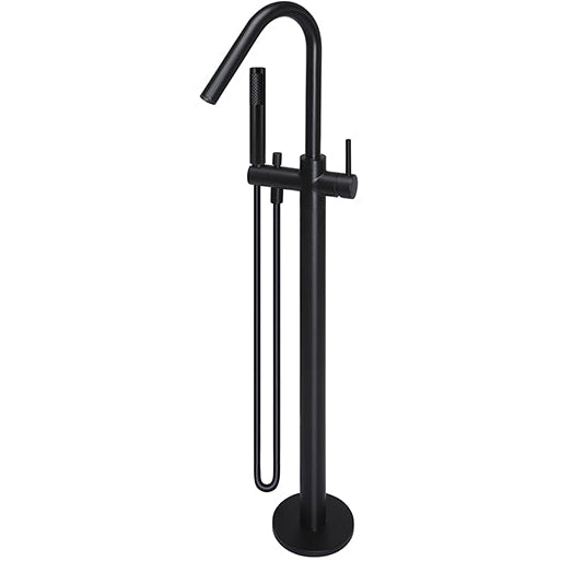 Meir Freestanding Single Lever Bath Shower Mixer Tap With Shower Kit Matt Black MB09_1