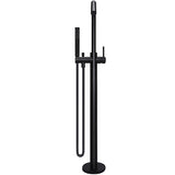 Meir Freestanding Single Lever Bath Shower Mixer Tap With Shower Kit Matt Black MB09_4