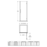 Hudson Reed Apex Hinged Shower Door Chrome, 8mm Glass MH90-E8 LD