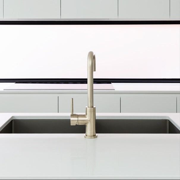 Meir Square Neck Single Lever Kitchen Mixer Tap Brushed Nickel MK02-PVDBN LS3