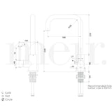 Meir Square Neck Single Lever Kitchen Mixer Tap Brushed Nickel MK02-PVDBN LD