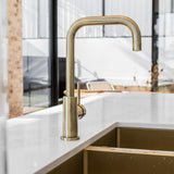 Meir Square Neck Single Lever Kitchen Mixer Tap Tiger Bronze MK02-PVDBB LS1