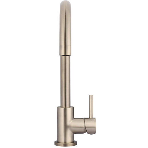 Meir Round Swan Neck Kitchen Mixer Tap Champagne MK03-CH_4