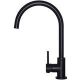 Meir Round Swan Neck Kitchen Mixer Tap Matt Black MK03_3