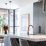 Meir Round Swan Neck Kitchen Mixer Tap Matt Black MK03 LS2