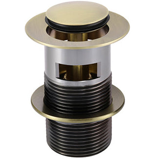Meir Push Button Click Clack Basin Waste - Slotted Tiger Bronze  MP04-A-PVDBB_2