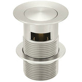 Meir Push Button Click Clack Basin Waste - Slotted Brushed Nickel MP04-A-PVDBN_1