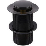Meir Push Button Click Clack Basin Waste - Unslotted Matt Black MP04-B_2