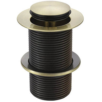 Meir Push Button Click Clack Basin Waste - Unslotted Tiger Bronze MP04-B-PVDBB_2