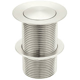 Meir Push Button Click Clack Basin Waste - Unslotted Brushed Nickel MP04-B-PVDBN_1