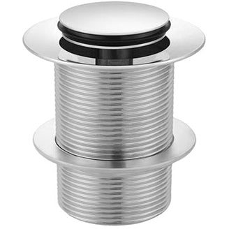 Meir Push Button Click Clack Bath Waste - Unslotted, Without Overflow Chrome MP04-B40-C_2