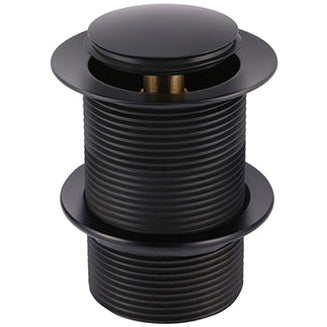 Meir Push Button Click Clack Bath Waste - Unslotted, Without Overflow Matt Black MP04-B40_2