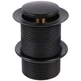 Meir Push Button Click Clack Bath Waste - Unslotted, Without Overflow Matt Black MP04-B40_2