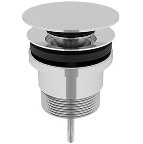 Meir Universal Push Button Basin & Bath Waste - With or Without Overflow Chrome MP04F-UNI-C_2