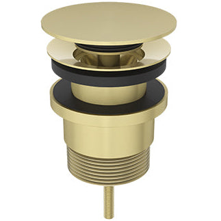 Meir Universal Push Button Basin & Bath Waste - With or Without Overflow Tiger Bronze MP04F-UNI-PVDBB_1